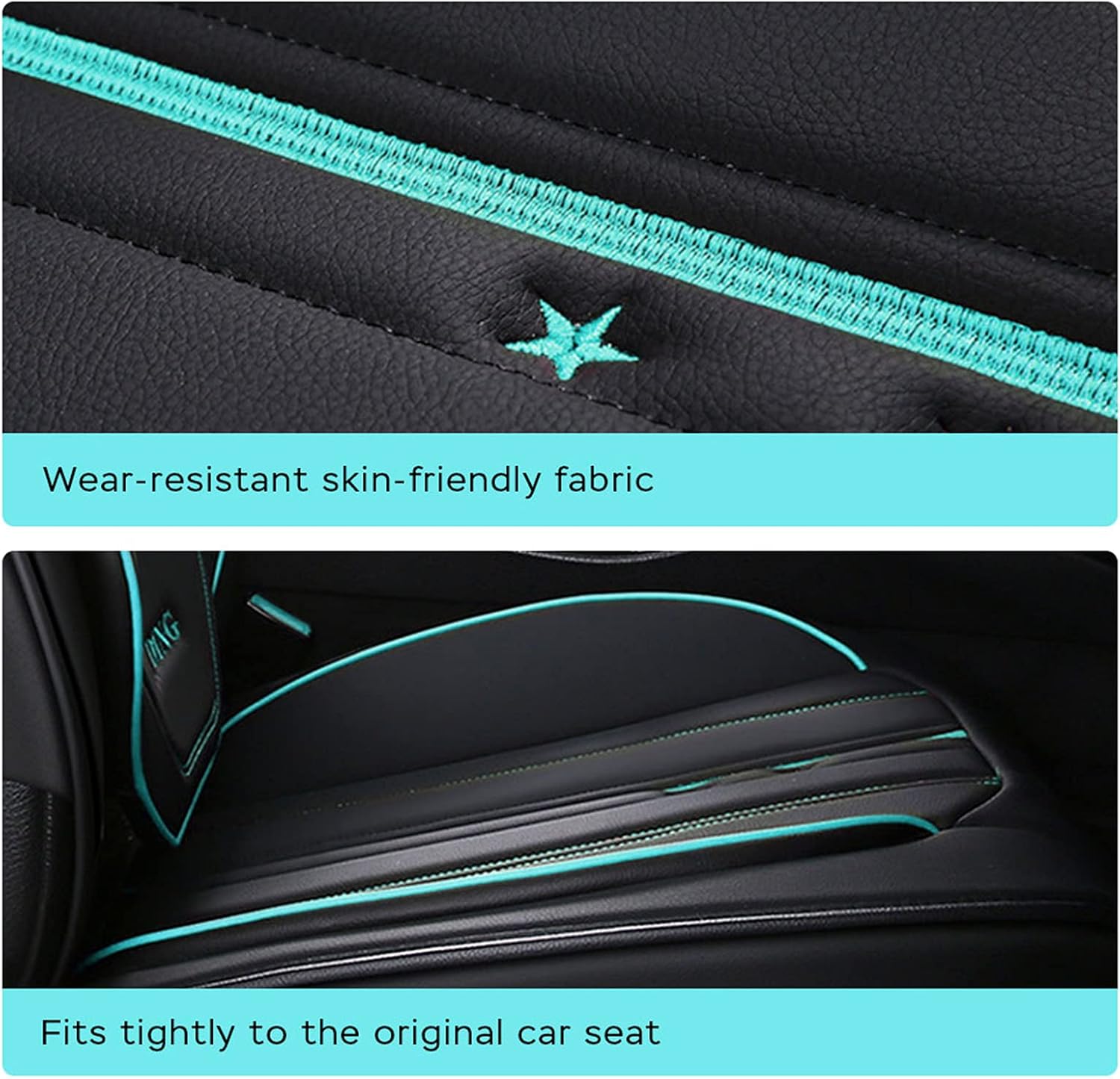 Aoyade Car Seat Covers Intended for Q5 Hybrid 2013-2016 Front&Rear 5-Seats Cushion Cover, All Weather Wear-Resistant Waterproof Black Green Luxury