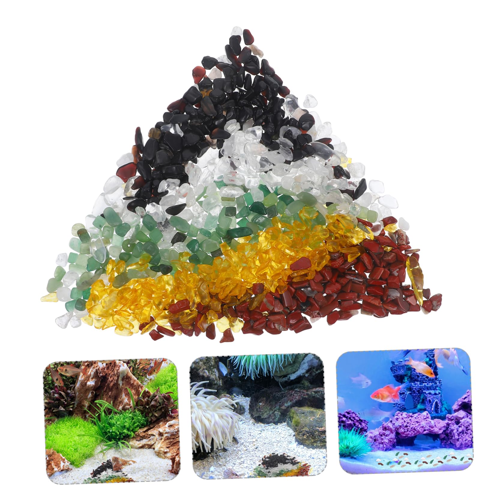 PRETYZOOM 3 Sätze Kies künstlich Webstuhl Perlen Aquarienschmuck Füllerfelsen Tank Ton blumenarrangement aquariumdekoration - Naturstein Aquarium Vasensteindekore empfindliche Aquariensteine