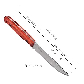 BPSKNIVES Flamebird Adventurer - Fixed-Blade Carbon Steel Bushcraft Knife with Leather Sheath - Outdoor Full Tang Utility Knives - Camping Knives - Survival Tactical Camp Knife