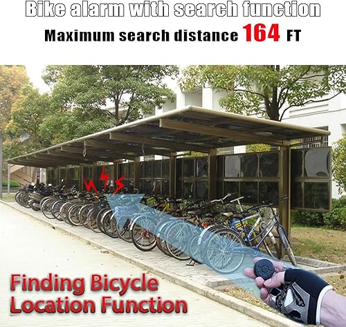 Miniatura 5 de Bocina de bicicleta eléctrica con control remoto, alarma de bicicleta de volumen ajustable para adultos, campana de bicicleta con batería de larga