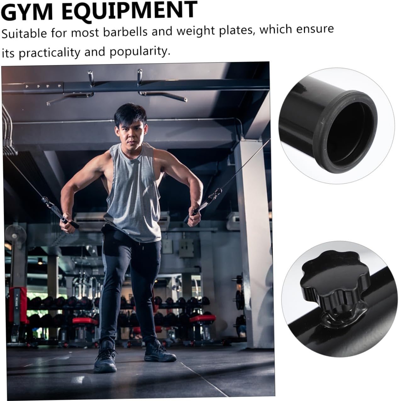 1pc Bar Row Handle Attachment Grip for Shoulder and Back Muscle Training for Home and Professional Gym Workouts
