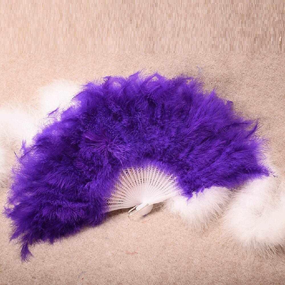 Amazon.com: Hand Fans Wedding Showgirl Dance Elegant Large Feather