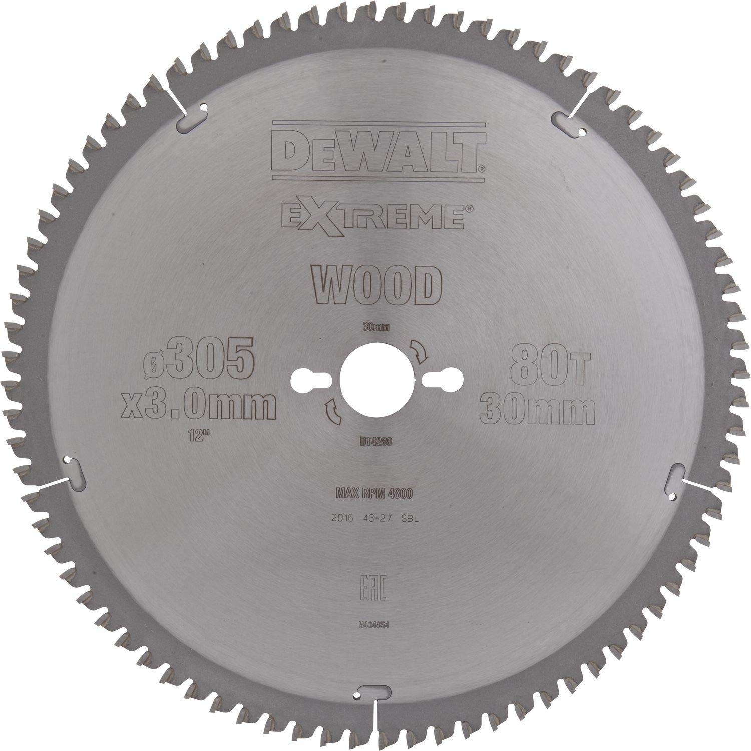 DEWALT Profesjonalny Hoja do piła circular estacionaria 305x30mm 80d dla profesjonalistów i majsterkowiczów do pracy profesjonalnej wysoka trwałość
