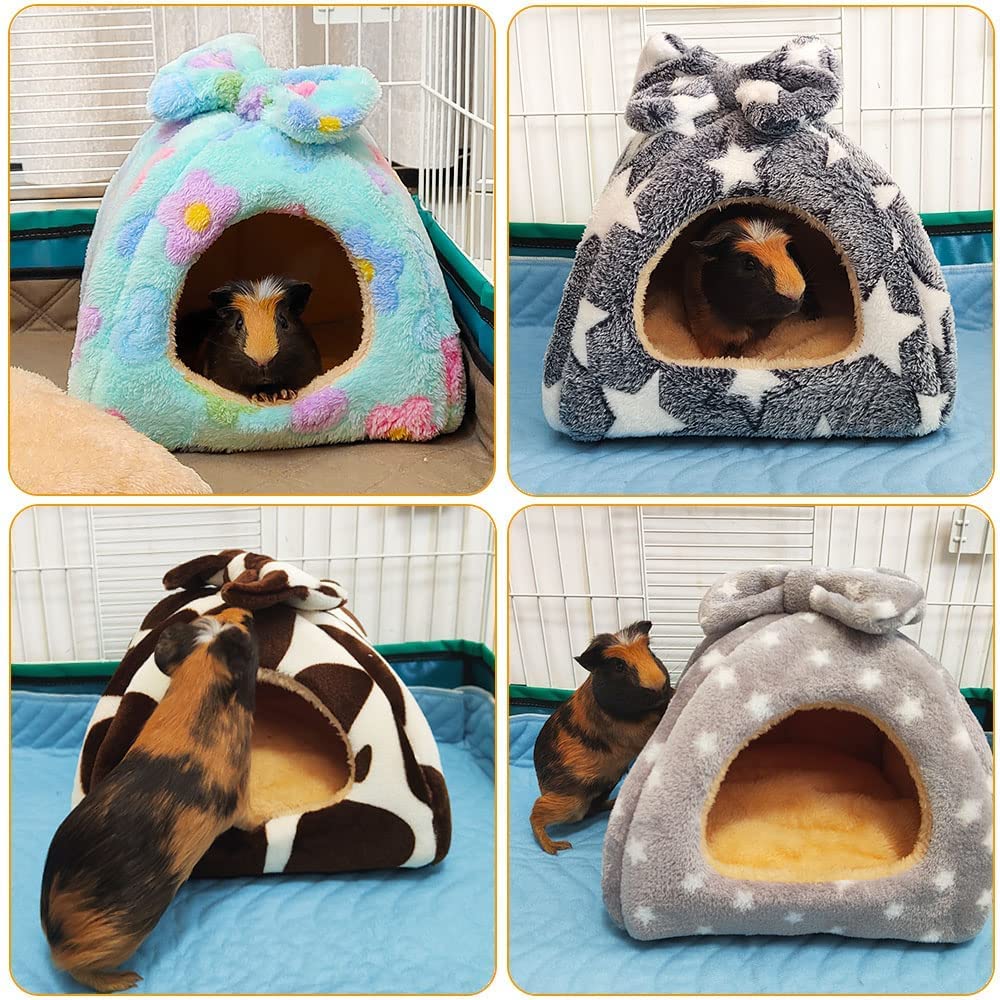 YUEPET Meerschweinchen-Bett – Warmes Fleece-Haus, Waschbar, Für Hamster, Chinchilla & Kleine Haustiere