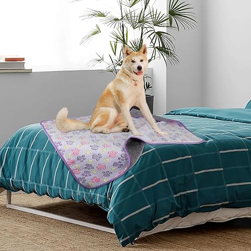 Miniatura 7 de YUEPET Mantas impermeables para perros, paquete de 6 mantas lavables para perros para cama, sofá, protector de forro polar de franela para