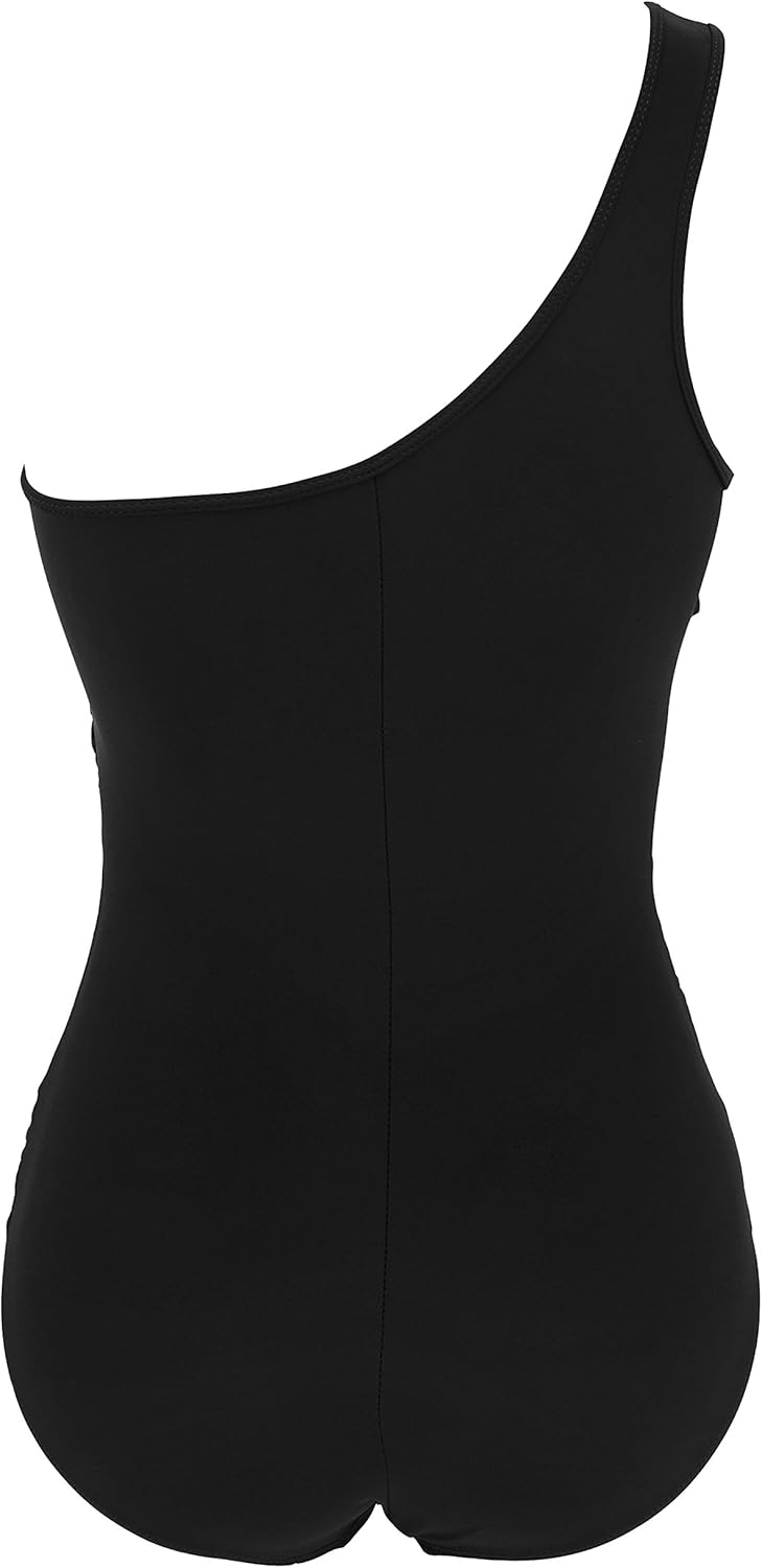 Runtlly Women's One Piece Swimsuits One Shoulder Plus Size Swimwear Bathing Suit with See Through Mesh Style - Image 5