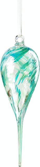 Friendship Birthstone Gem - Handmade Hanging Glass Birth Gem - MARCH Birthday - AQUAMARINE - Gem Drop Design