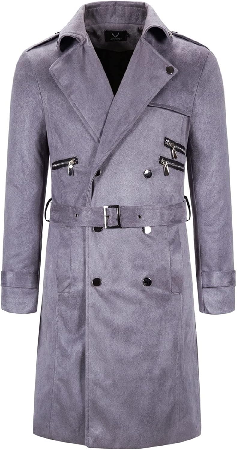 Men's windbreaker Casual windbreaker Long windbreaker Fleece coat Large size windbreaker jacket