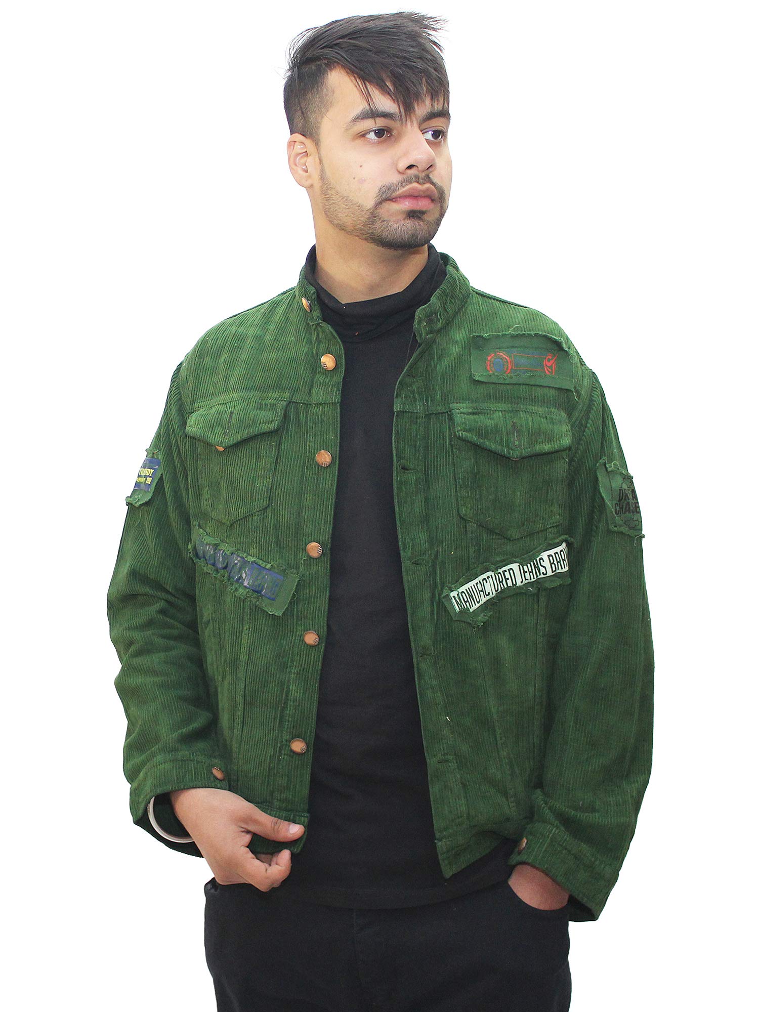 Men's Full Sleeve Solid Corduroy Jacket