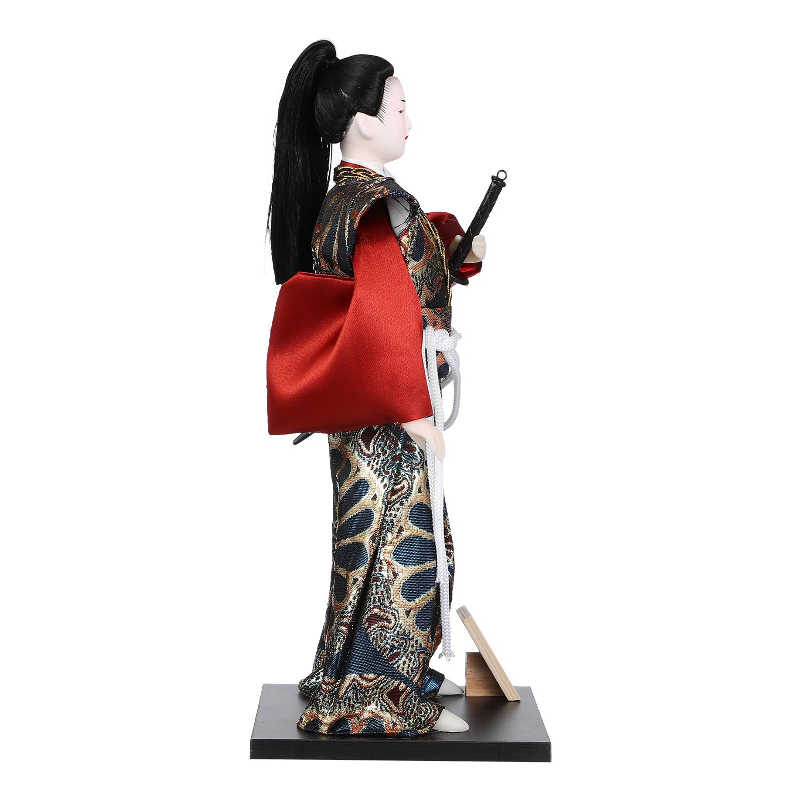 Figurine de samouraï artisanale en bois décoration japonaise élégante