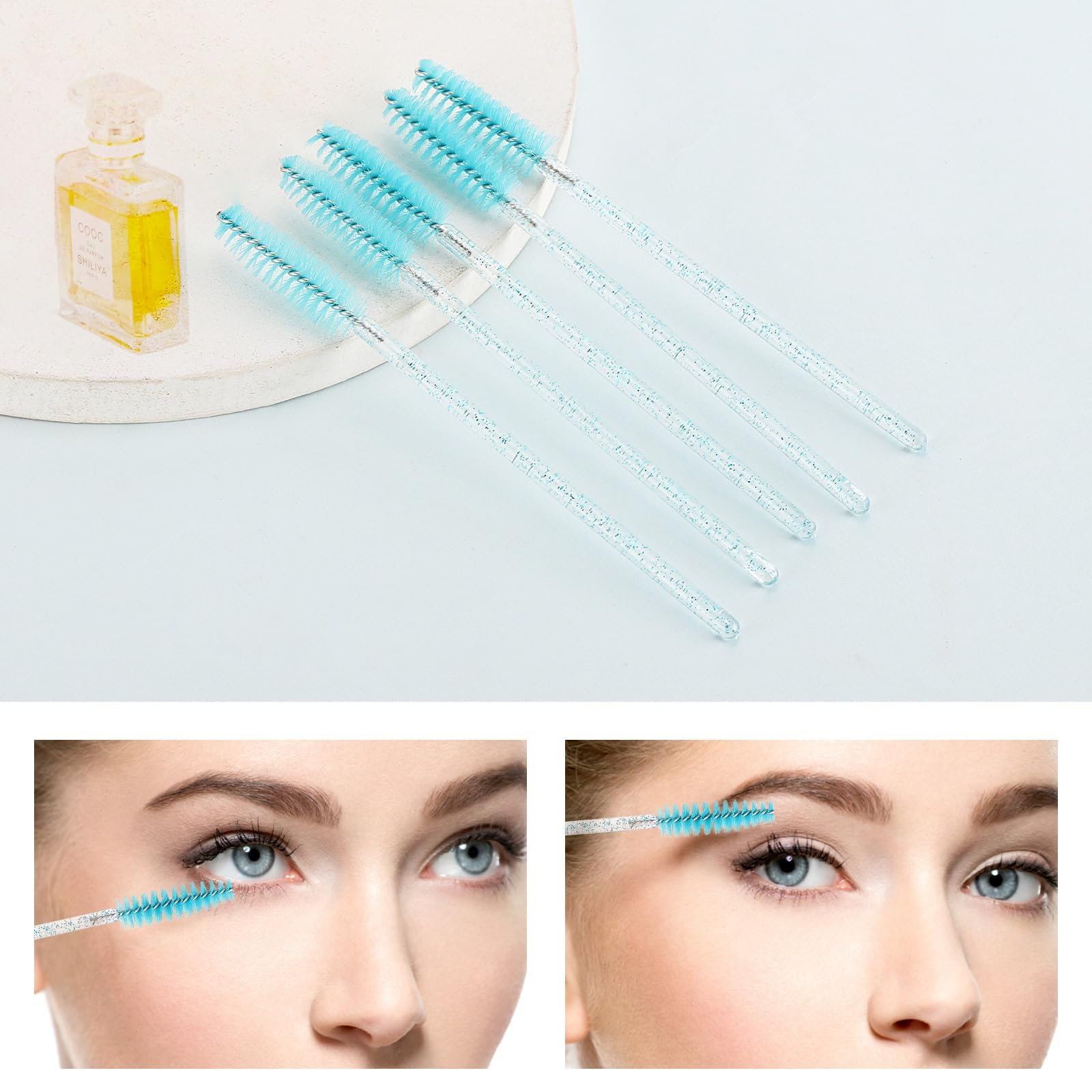 200 Pcs Disposable Eyelash & Eyebrow Brush Set, Mascara Wands - Image 4