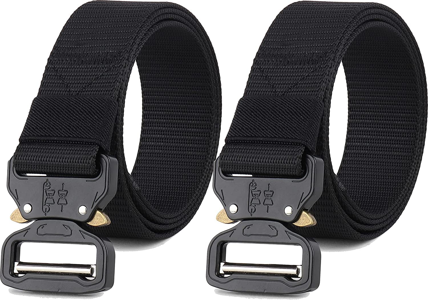 VroztyNylon Tactical Belt, Military Style Webbing with Quick-Release Plastic Buckle, Casual Men Quick-Fastening Outdoor Belt for Men
