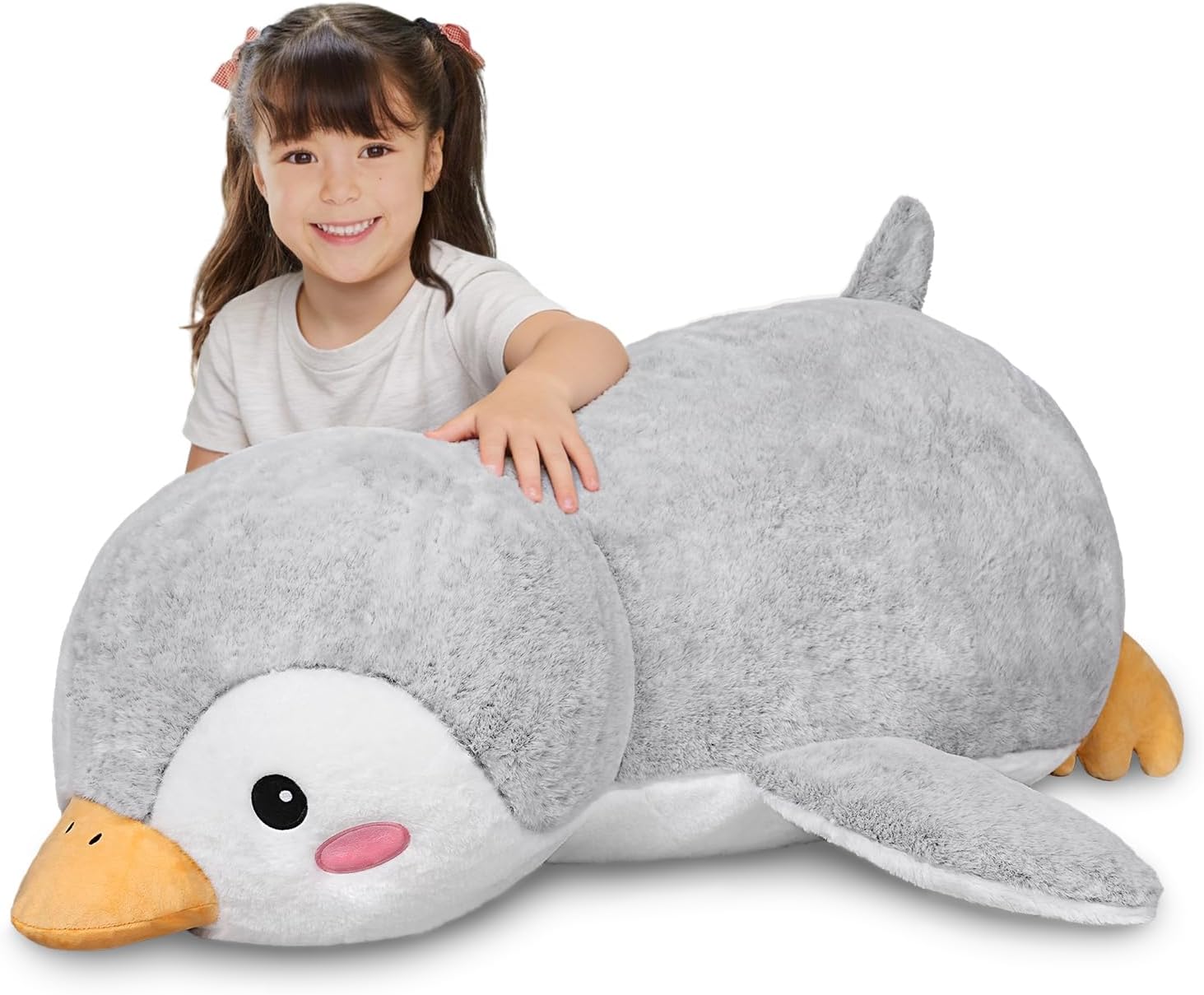 Giant Penguin Stuffed Animal, 35 inch Big Penguin Stuffed Animal, Large Cute Penguin Plush for Kids Boys Girls Birthday Gifts (Penguin)
