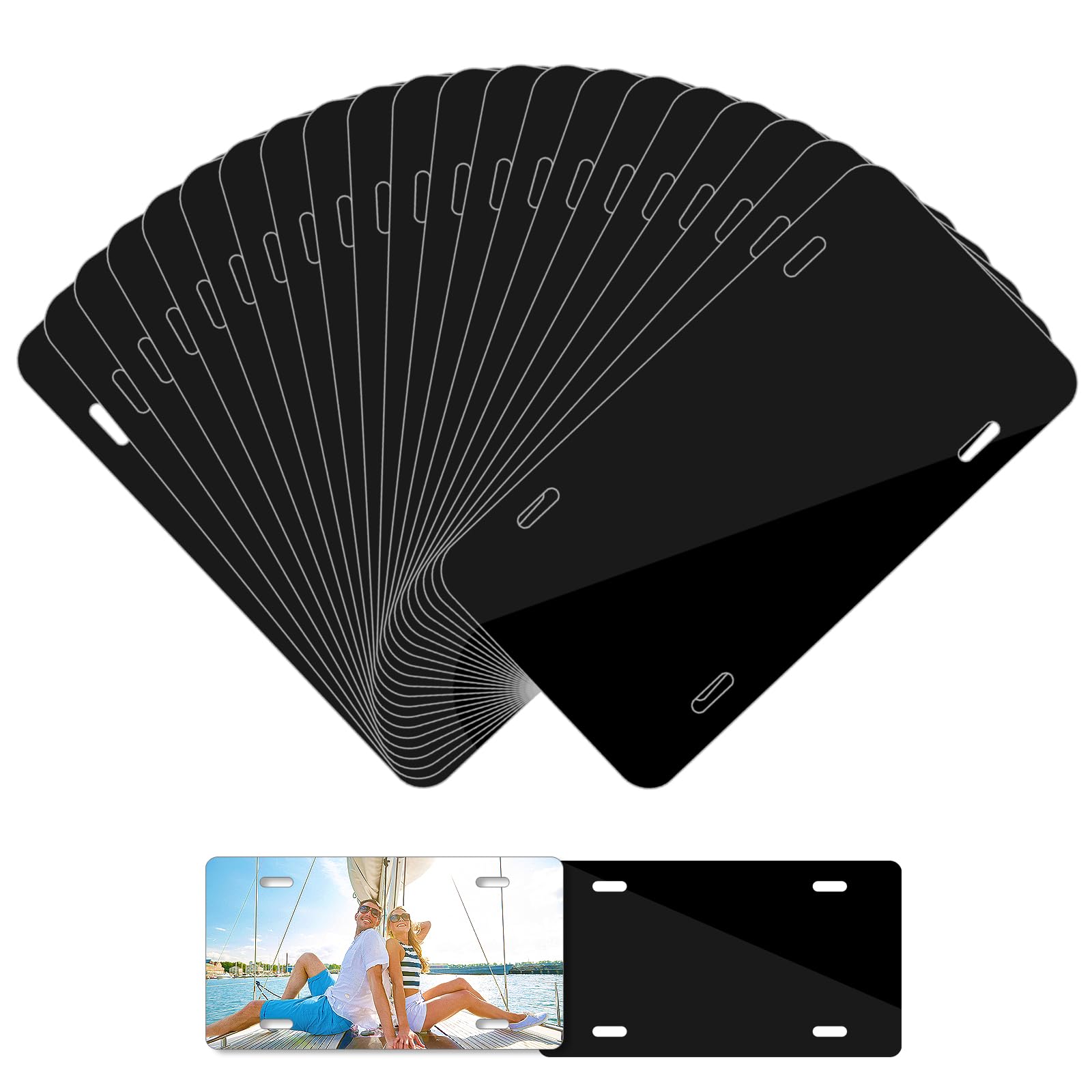 20 Pack 0.45mm Blank Automotive License Plate Plates Tag for Custom Design Work