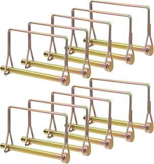 10 Pcs Gold 4inch Long Trailer Hitch Pin 1/4 inch Diameter Hitch Pin Trailer