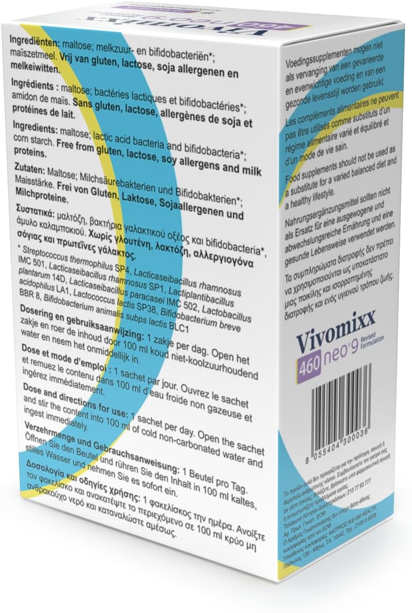 Vivomixx Neo Probiotic 460 Billion (10 Sachets) Revised Formulation Vivomixx Neo Probiotic 460 Billion (10 Sachets) Revised Formulation
