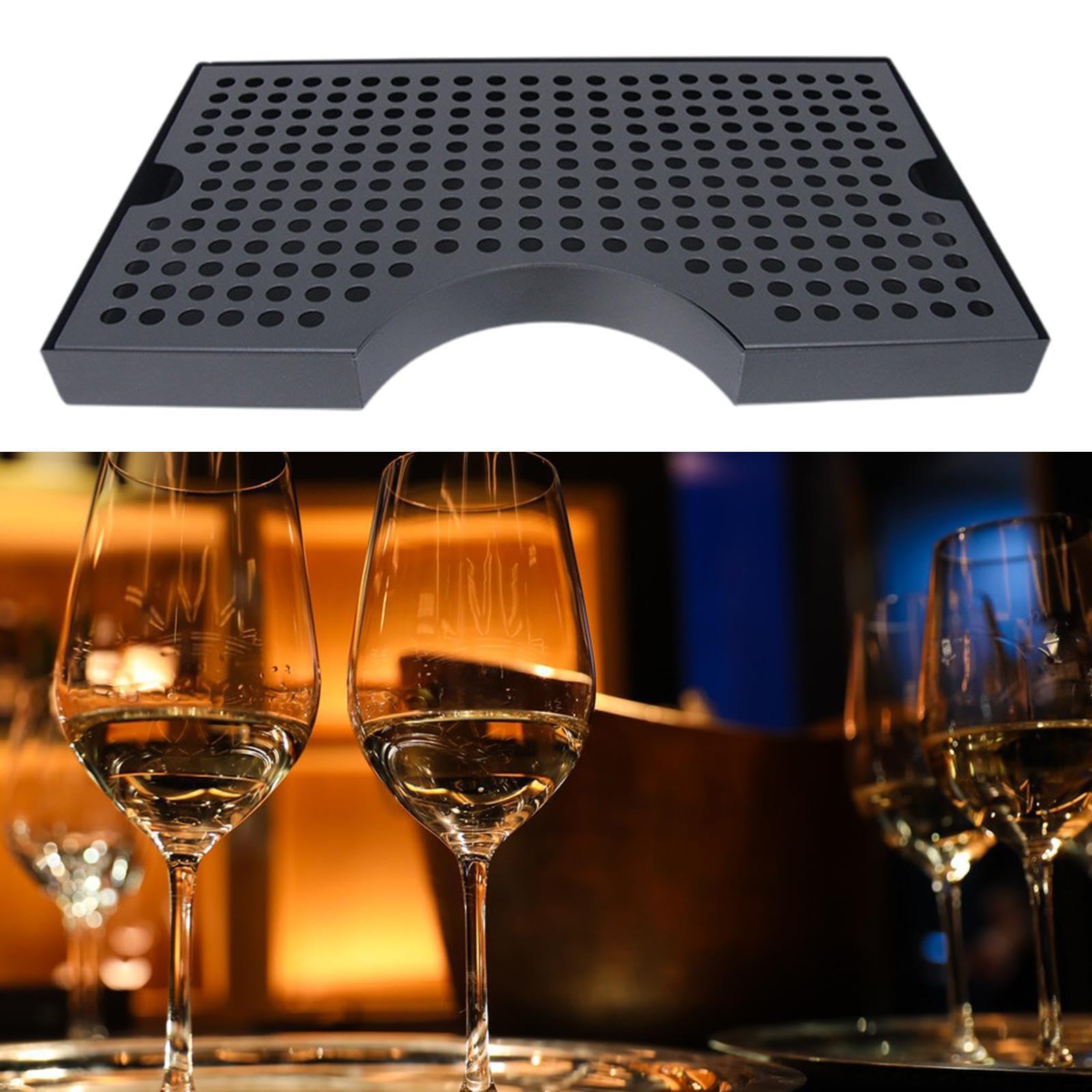 Piastra Drenaggio con Ritaglio Ergonomico Vassoio Antigoccia Kegerator Funzionale in Acciaio Inossidabile per Ristoranti Vassoio Antigoccia in Acciaio Inossidabile da Cucina