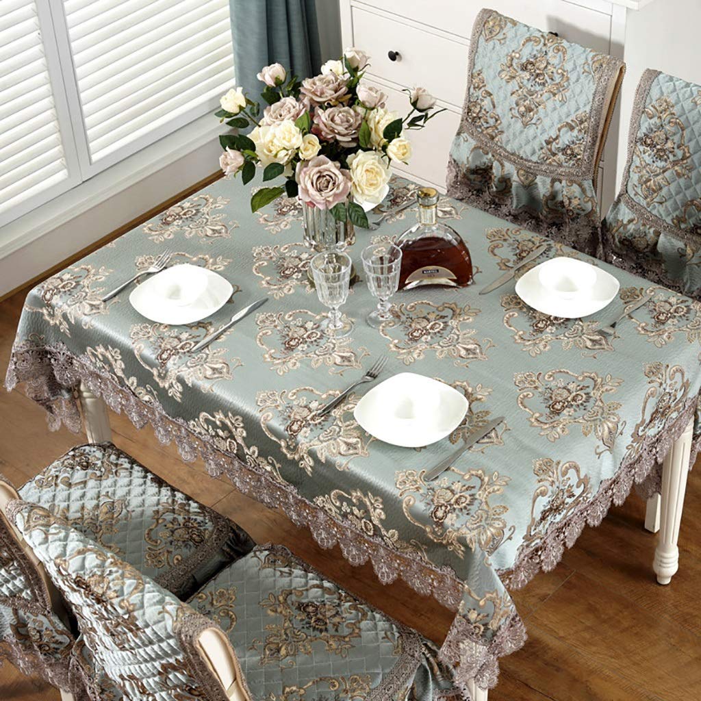 Nappe rectangulaire imperméable et ensemble de coussins de chaise pour cuisine