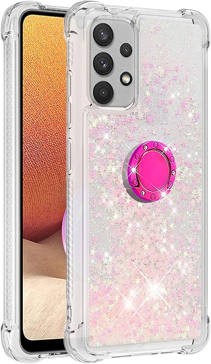 Capa para Galaxy A32 4G, UZER à prova de choque, brilhante, areia movediça,  líquido, brilho, glitter,