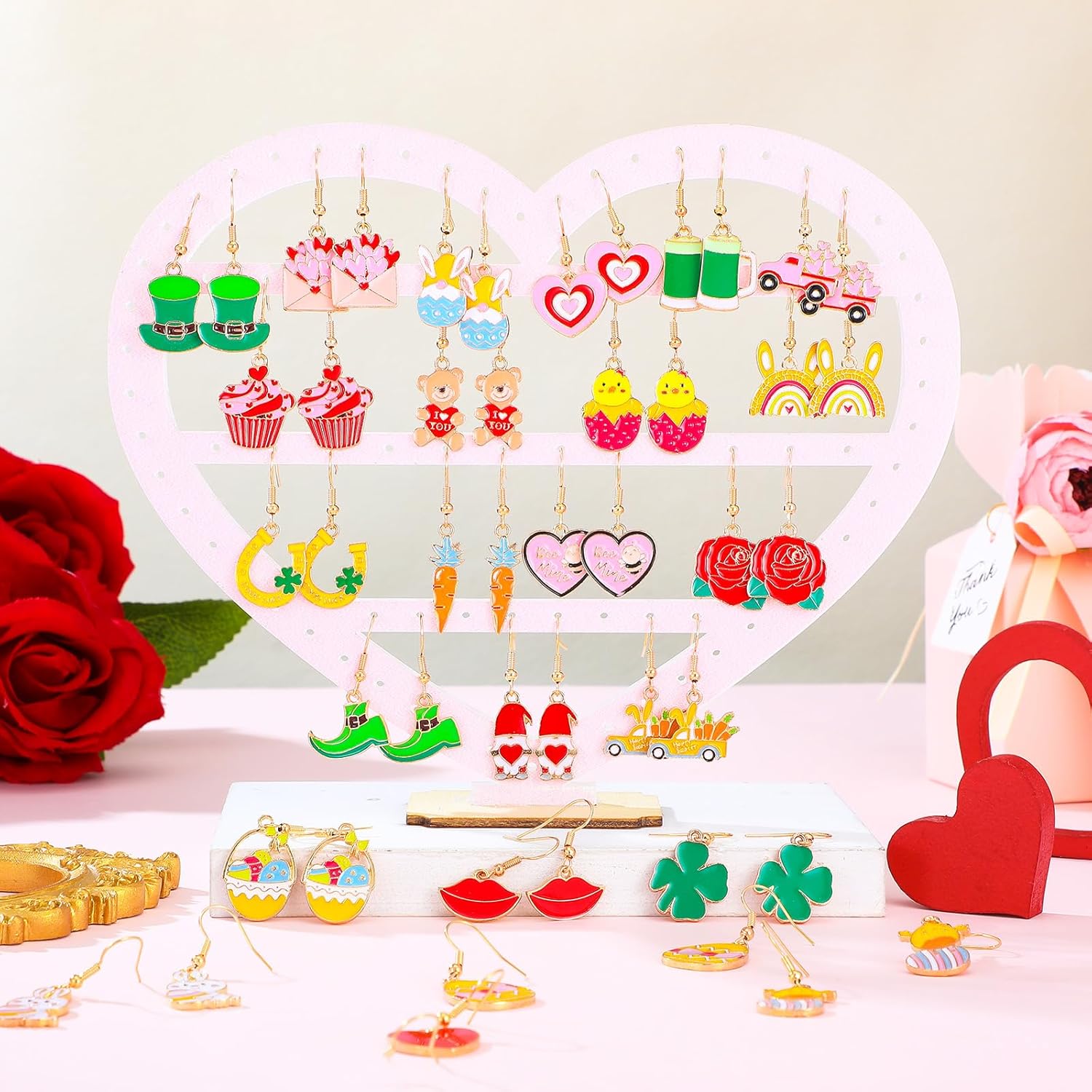 Nosiny 36 Pairs Holiday Earrings Variety Pack St. Patrick's Day Easter Gifts for Women Teacher Party Favors - Image 4