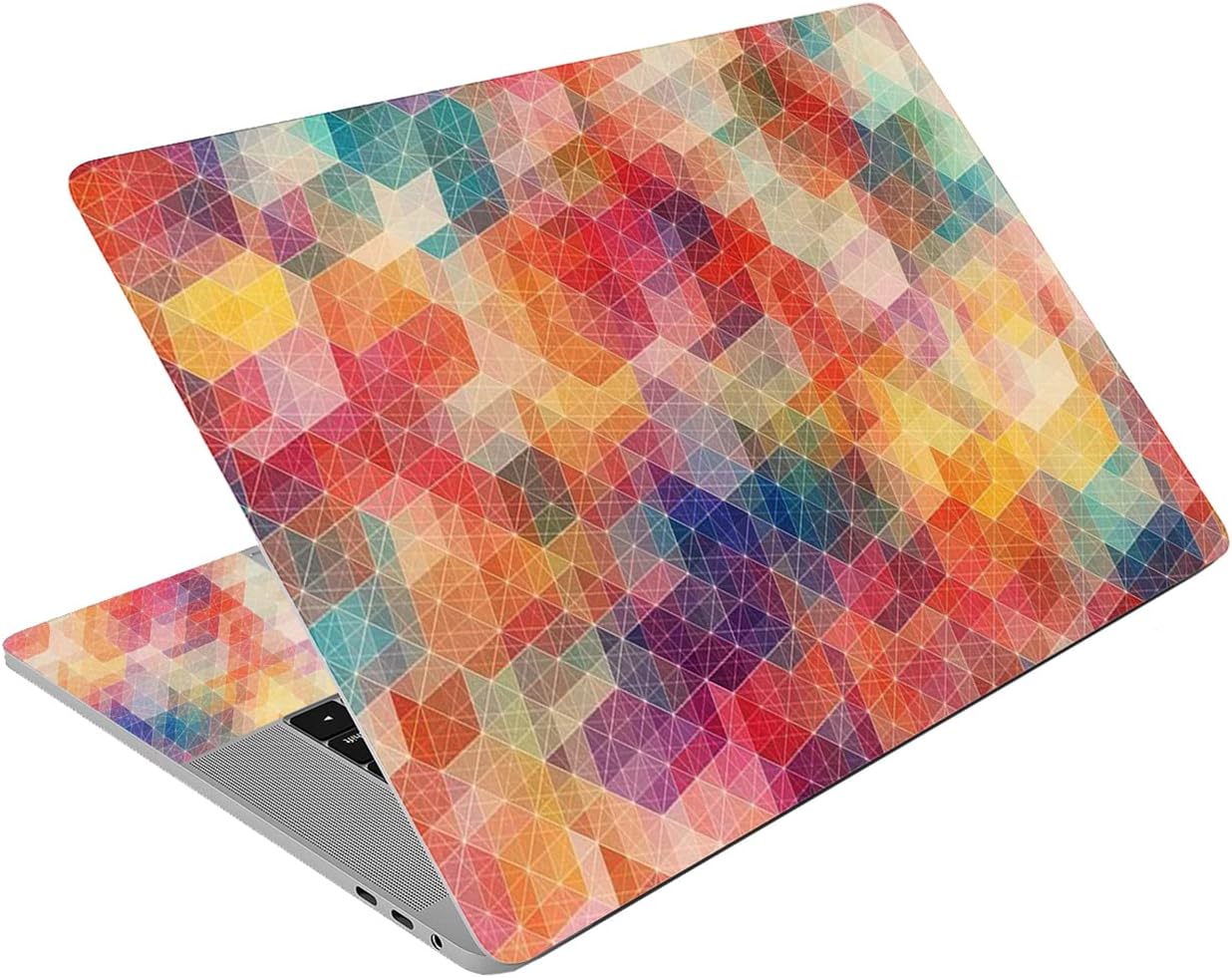Laptop Notebook Skin Sticker Cover Decal Fits 12 13 13.3 14 15 15.4 15.6 inch Laptop Protector Notebook PC | Easy to Apply, Remove and Change Styles (Colorful Grid)