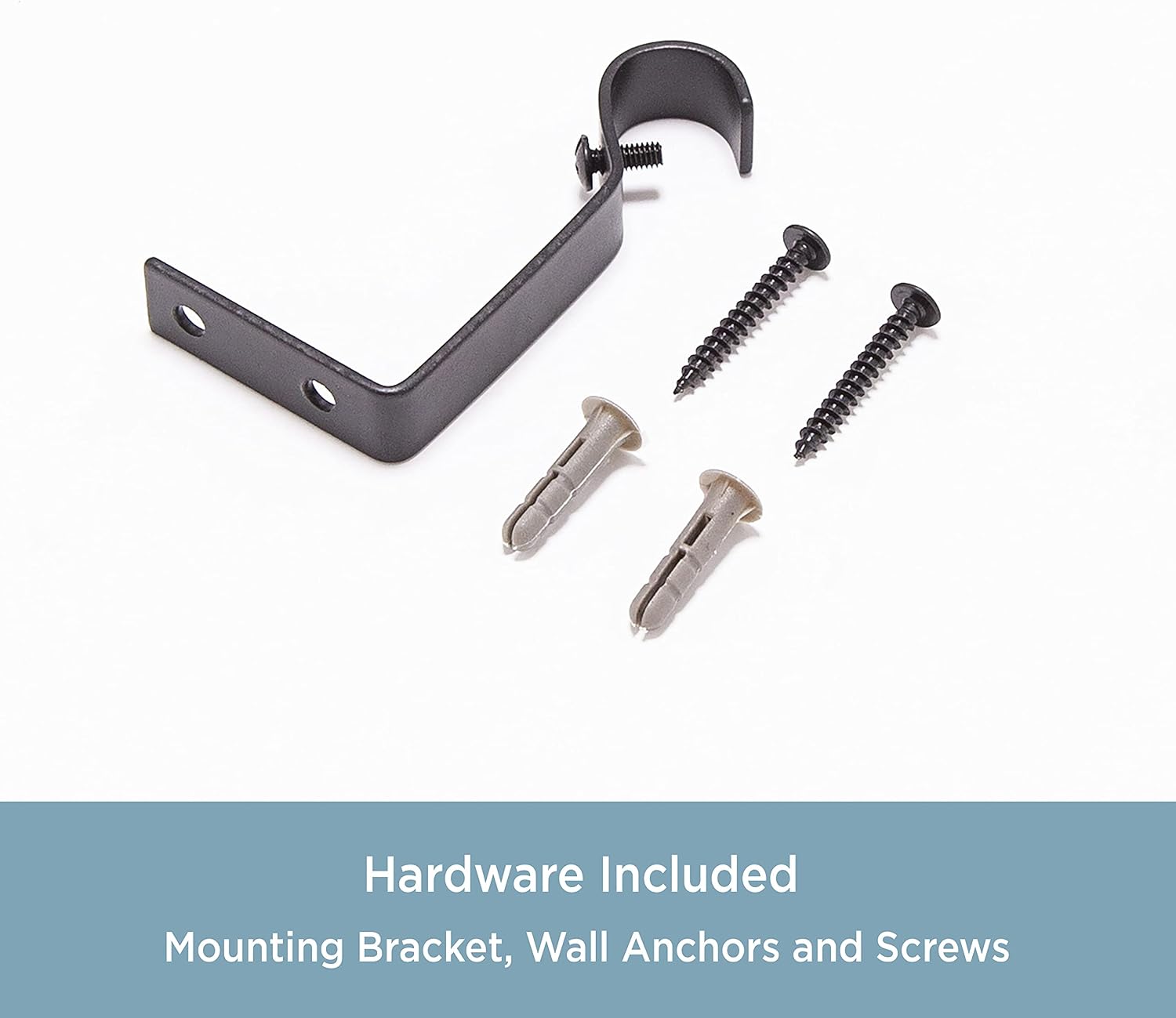 Kenney KN75900 Curtain Rod Extender, 43" Fixed Length, Black Finish, 5/8" Diameter Carbon Steel Tube