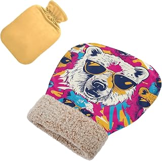 Foot Warmer Cushion Warmer Winter Foot Pads with hot Water Bottle and Cold Water Bottle for feet, Bear (3)