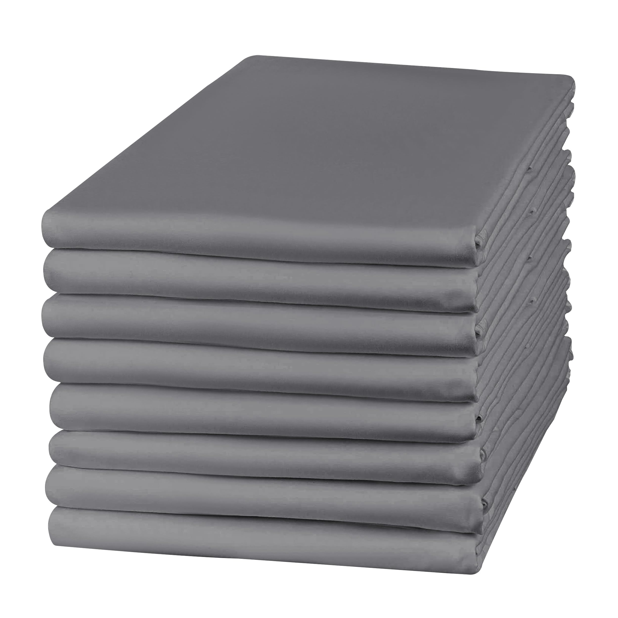 Hafaa 8 Pack 100% Brushed Microfiber Plain Pillowcases, Super Soft and Cozy, Wrinkle, Fade, Stain Resistant with Envelope Closure Bed Pillow Cases, 50x75 cm,