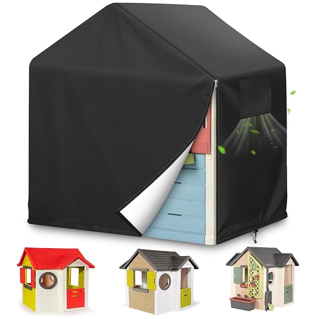 Funda Casita Infantil Exterior para Teatros De Madera Infantil Interiores y Exteriores 600D Impermeable…