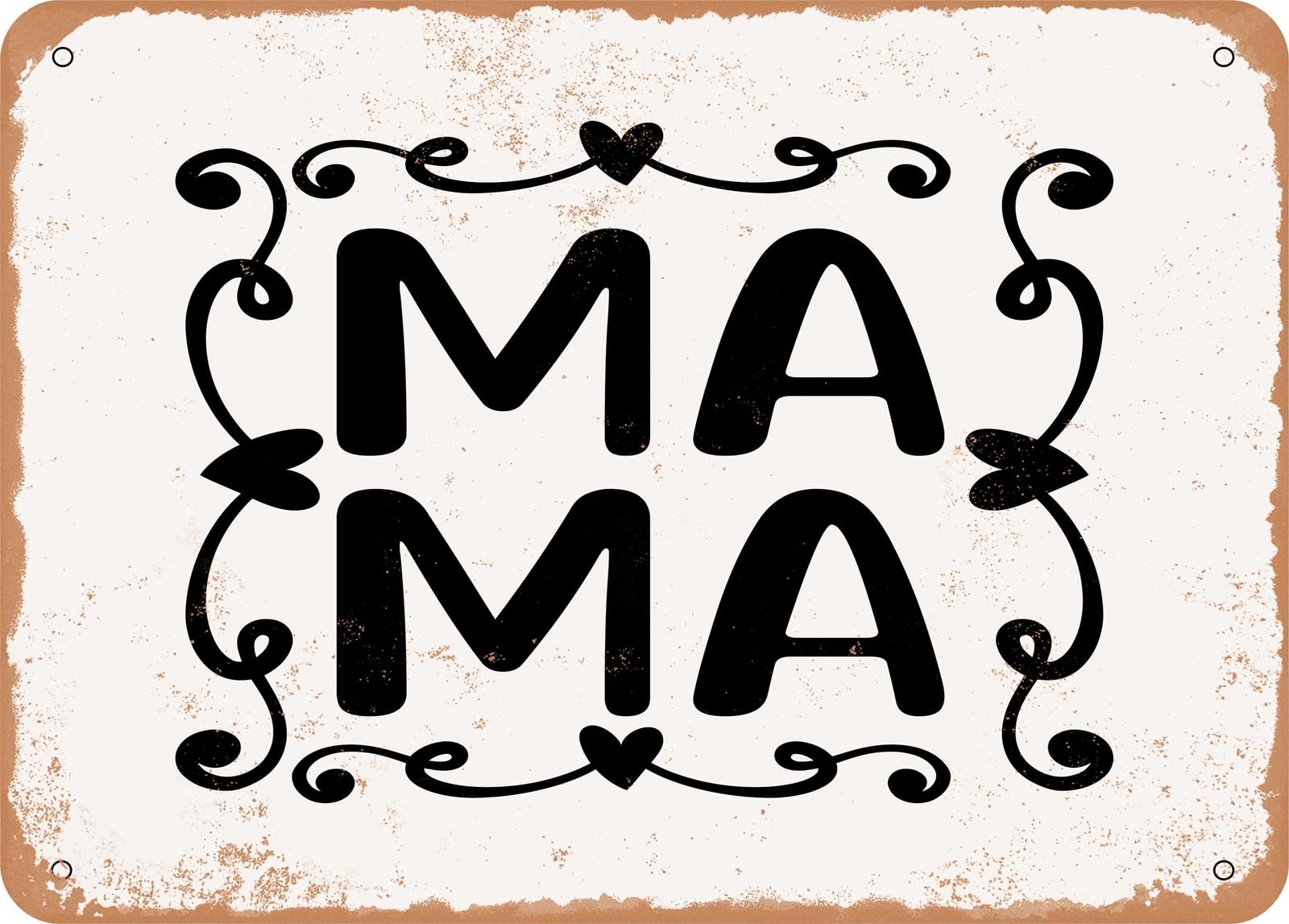 Miaomansenstore Metal Sign - Mama - 4 - Vintage Look Sign Home Decor