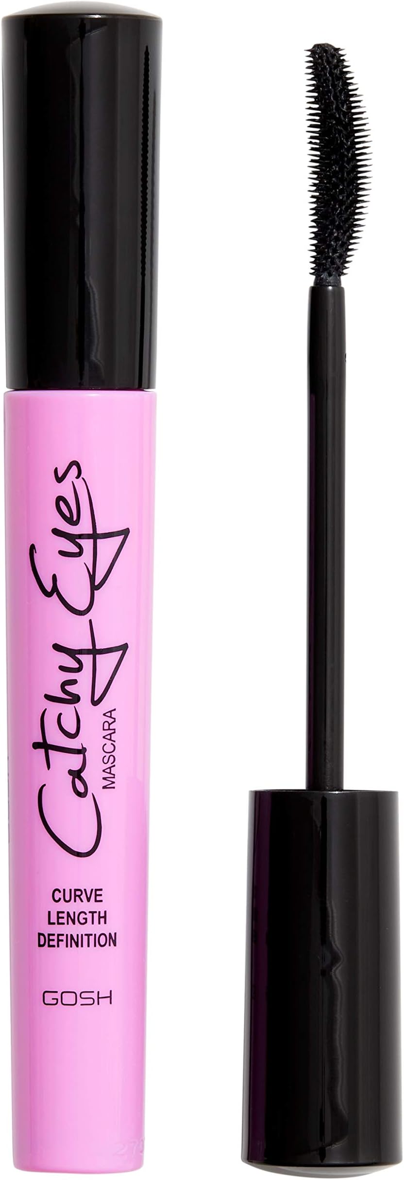 Catchy Eyes Mascara for Curved & Defined Eyelashes, Without Gluing, Intense Black Mascara, for the Perfect Cat Eye Effect, Fragrance- & Skin-Friendly, 001 Black