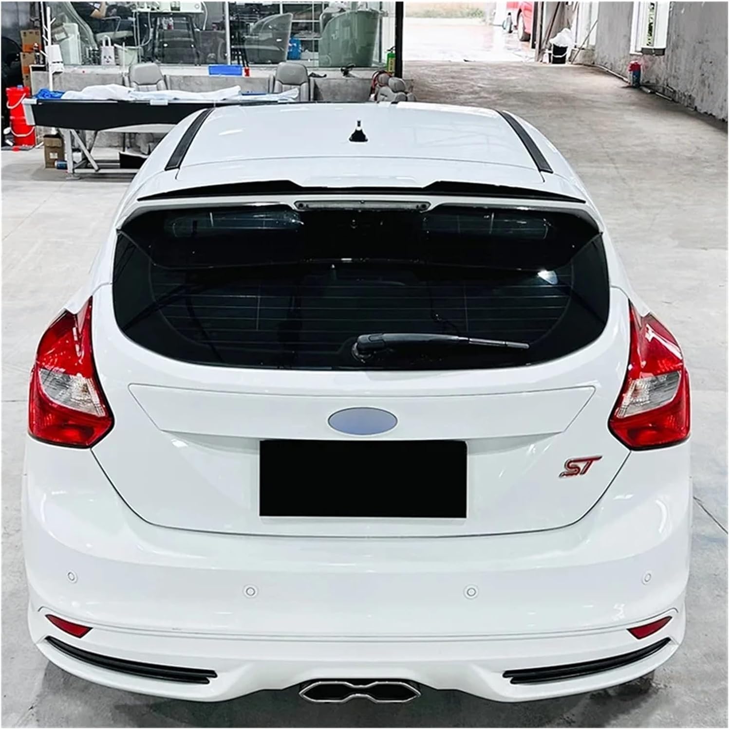 Compatible for Ford Focus MK3 ST-Line ST 2011-2017 Car Rear Trunk Roof Spoiler Wing Lid Extension Cars Top Wing Small Tail(Carbon Fiber)