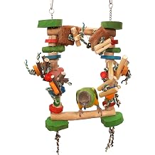 Swing N Play - Parrot Toy Swing for Cage Small Conure, Ringneck, Caique, Senegal