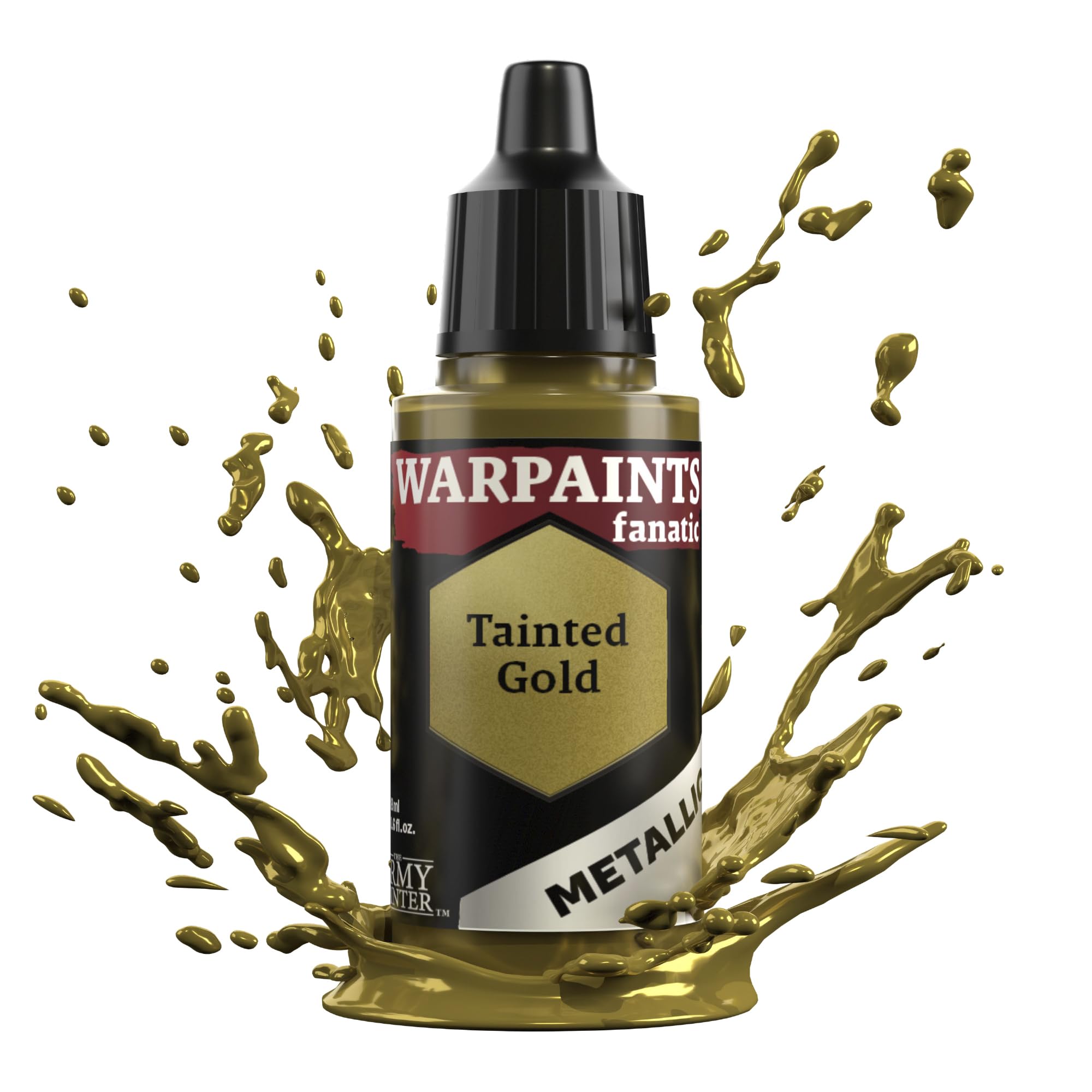 The Army Painter, Warpaints Fanatic Metallics Tainted Gold Single Acrylics, Miniature Hobby Painting, Quality Paint for Miniature Wargaming