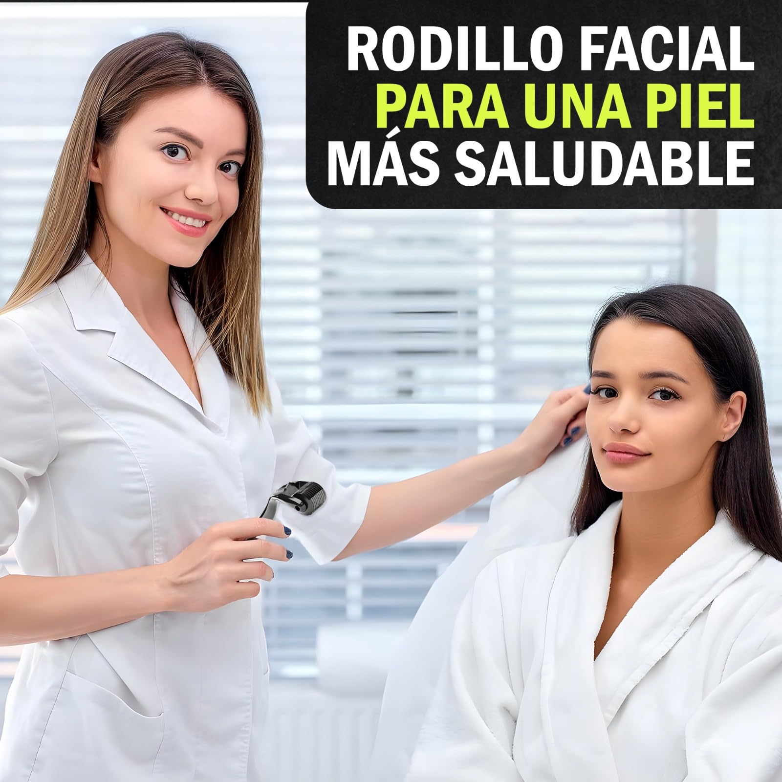Dermaroller Facial y Cabello 0.5mm - Derma Roller Facial con 540 Microagujas de Titanio para Microneedling - derma-roller Barba y Rodillo Pelo - dermaroller 0.5