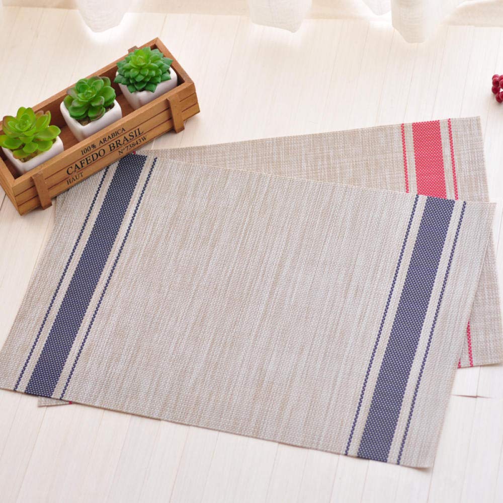 okrągła podkładka, Mata izolacyjna na stół dla dzieci, mata z tworzywa sztucznego PCV-Grove Grey(Imitation Hemp (Red))