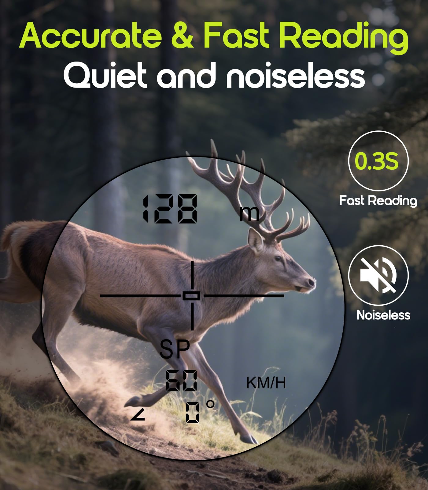 Entfernungsmesser Jagd | 1200 YEntfernungsmessung, 6-fache Vergrößerung | Geschwindigkeit、Genauigkeit、Winkel、Gerade、 Höhe、 Horizontale Multifunktions-Entfernungsmesser für Jäger