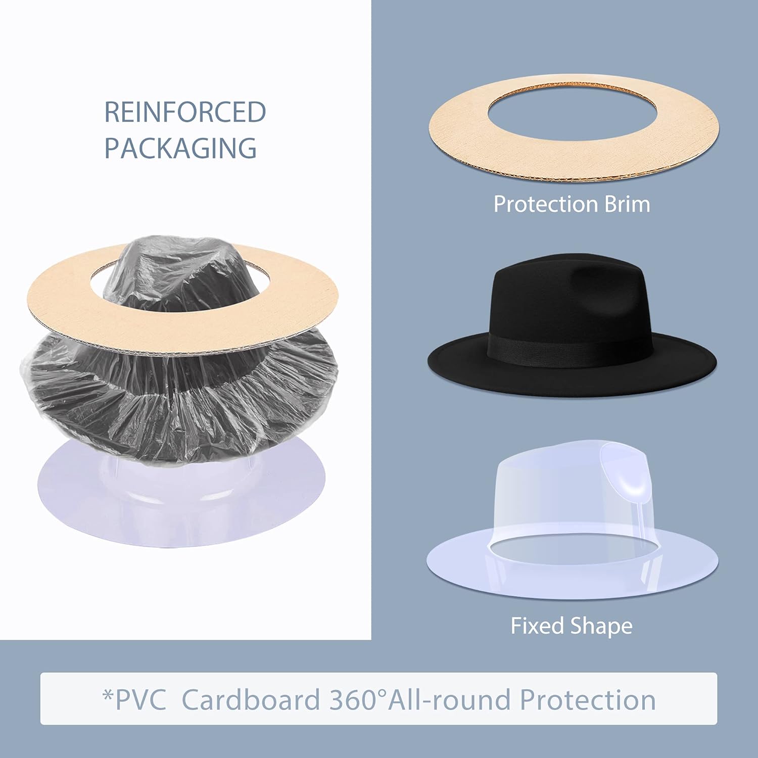 SAJUZEN Womens & Mens Fedora Hats, Wide Brim Fedora Hats for Women Men - Image 5