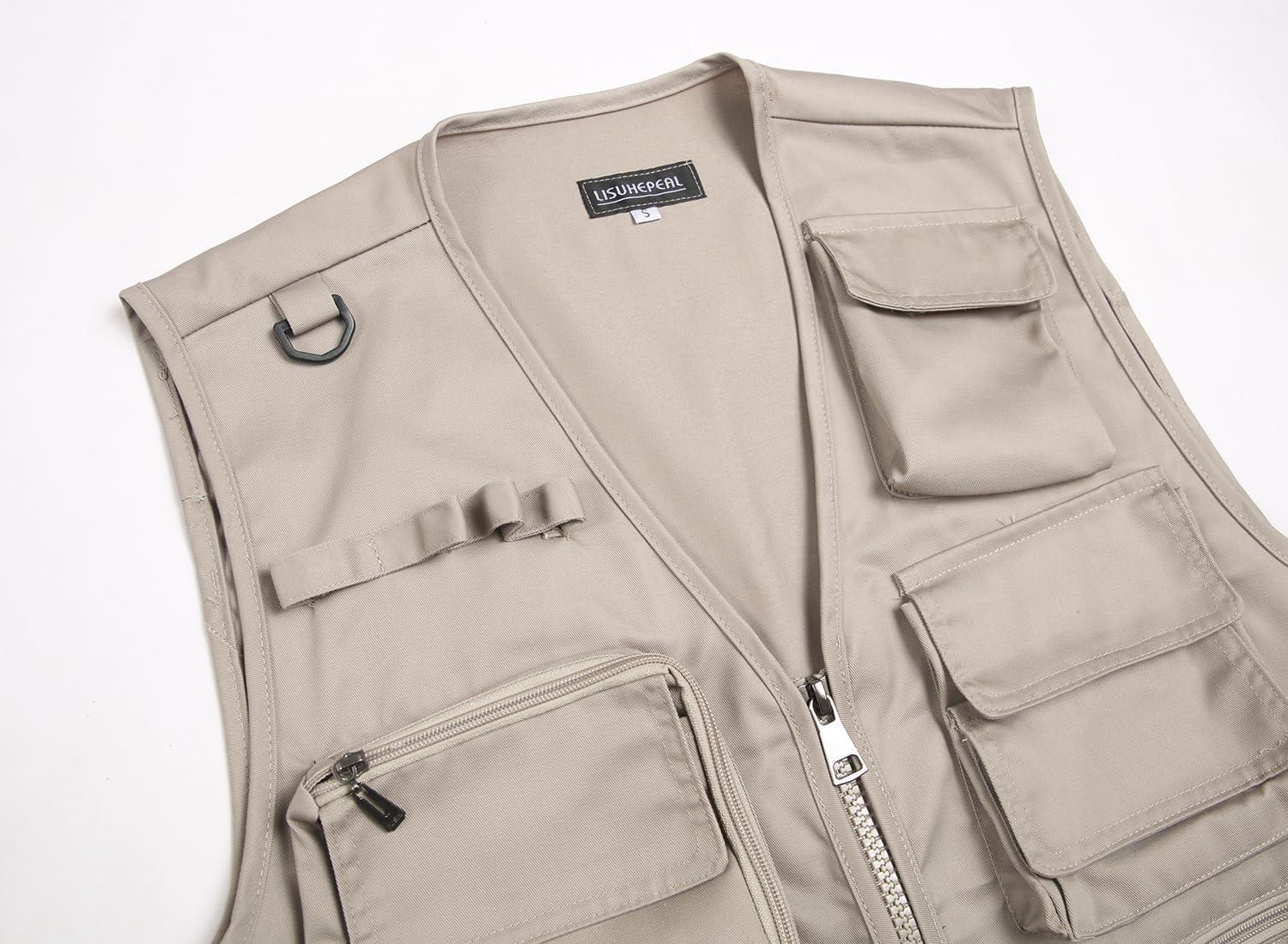 Men’s Fishing Vest Summer Outdoor Work Safari Travel Photo Vest with Multi Pockets - Image 4