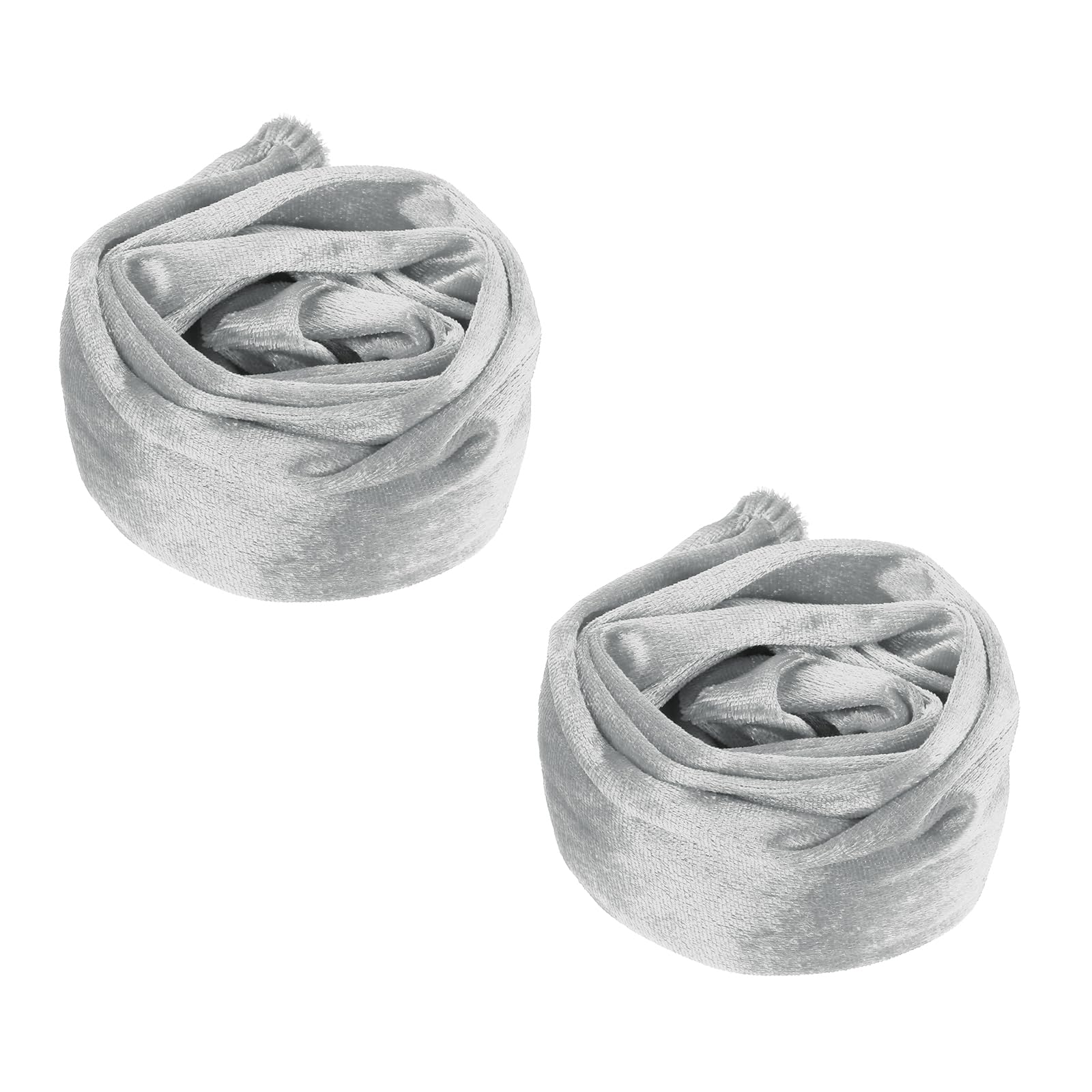 PATIKIL 3.3ft Chandelier Chain Cord Cover, 2 Pcs Velvet Cloth Fabric Chain Sleeve Decorative Cord Covers for Chandelier Wires Swing Cable, Hook and Loop Fastener Style, Gray