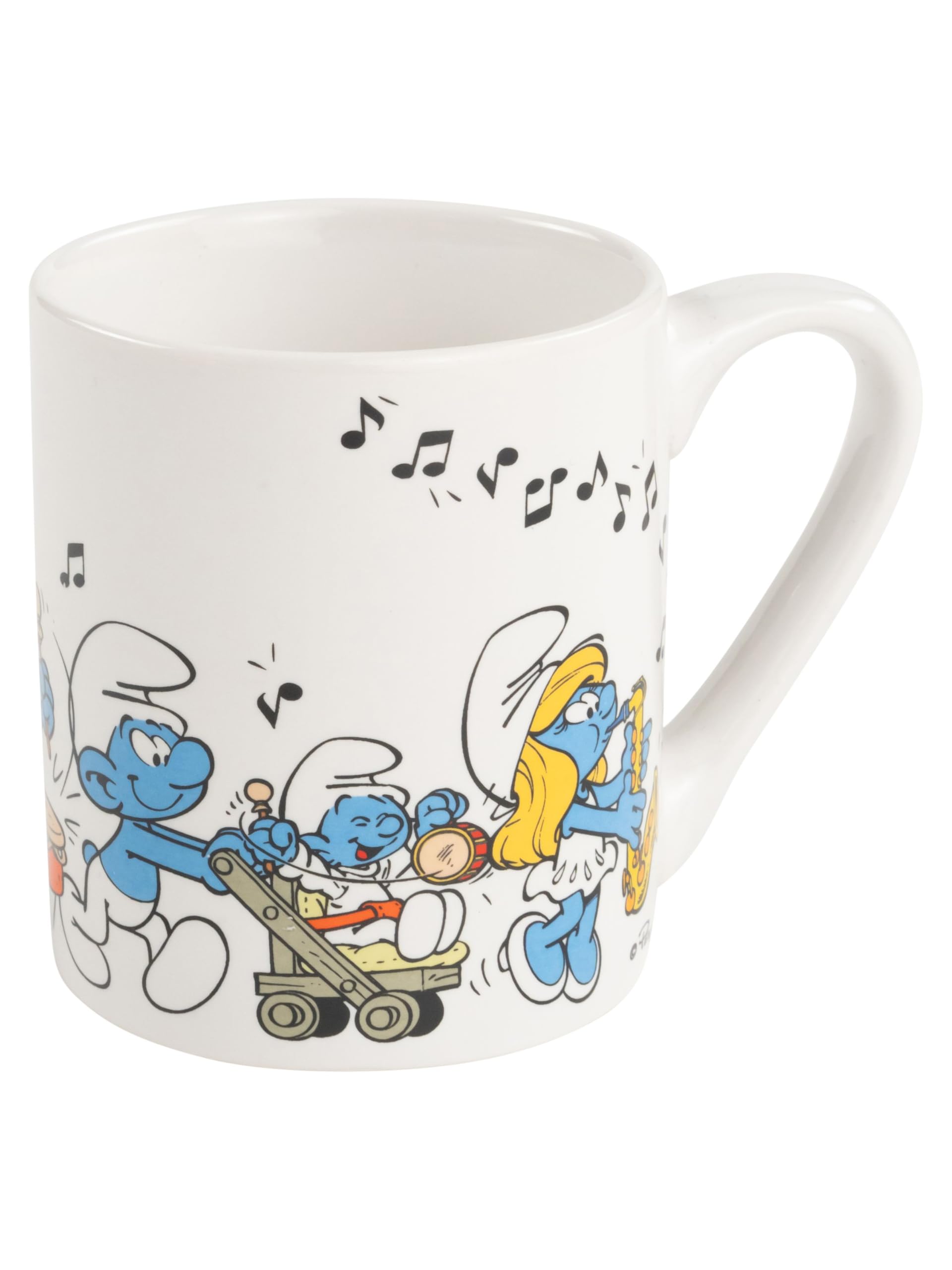Set da colazione dei Puffi per bambini - Set di stoviglie 3 pezzi in porcellana con piatto, ciotola e tazza blu
