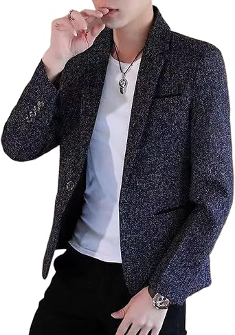 Jacket for Men Thin Slim Fit Man Spring Suits Blazers Vintage Korean Style Coats