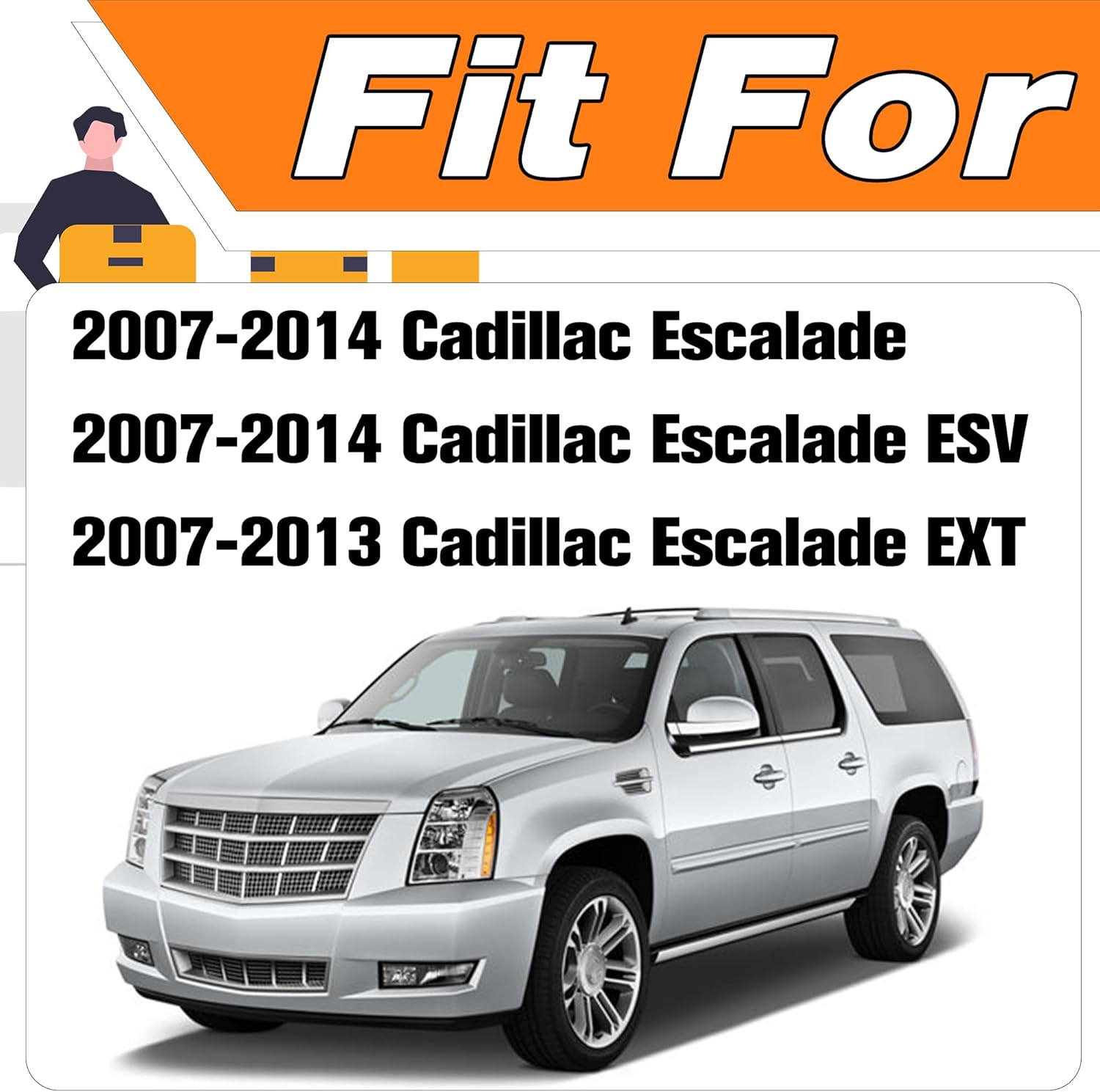 6 or 8 Way Power Seat Motor Compatible with Chevy Silverado Suburban Tahoe Avalanche GMC Sierra Yukon Cadillac Escalade 2007-2014.Replace# L0060111(Without Memory)