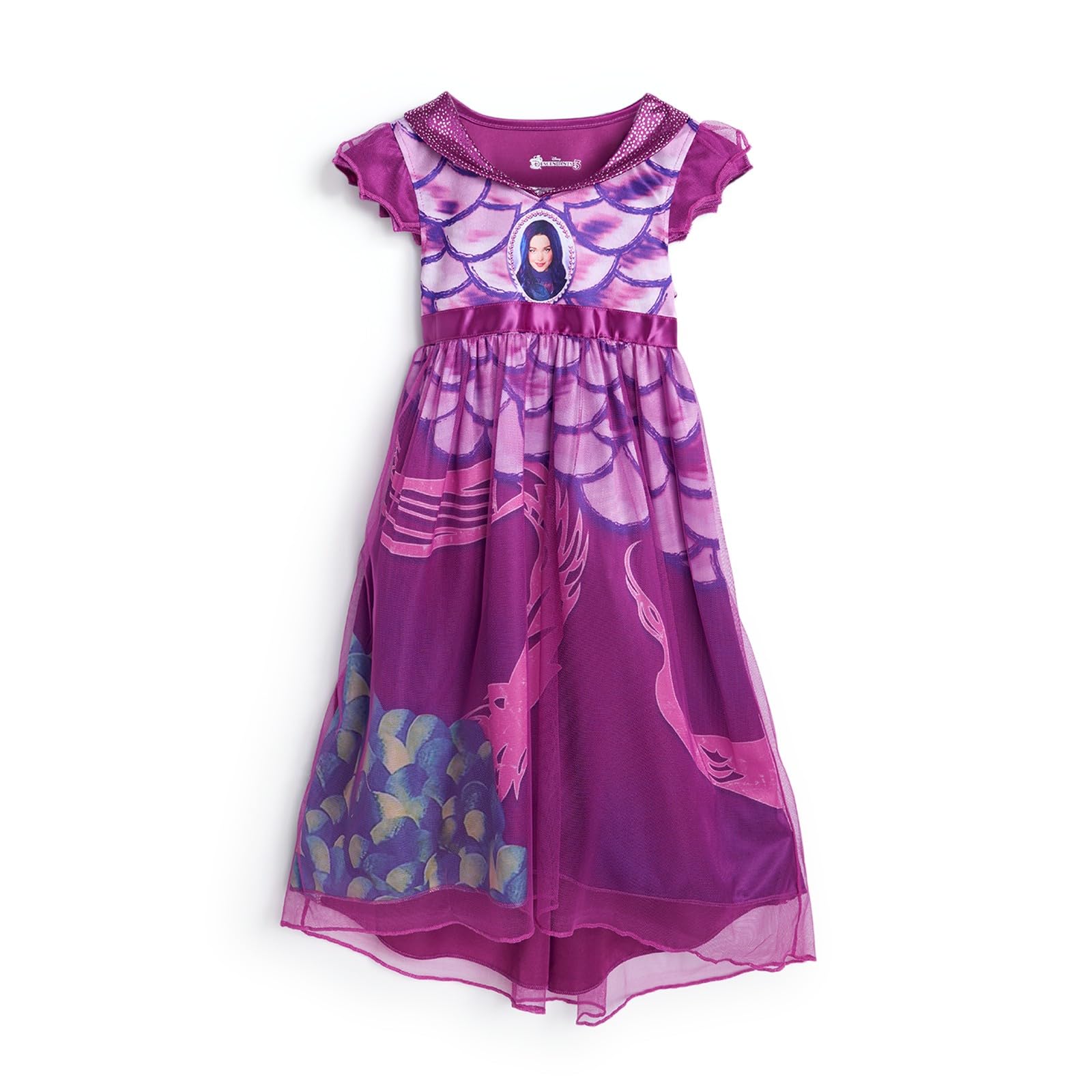 Disney Toddler/Little/Big Girls' Princess Fantasy Gown Nightgown 8 Mal Dress
