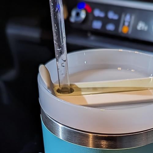 Miniatura 5 de NU IRIS Juego de 10 popotes reutilizables de primera calidad + cepillo de limpieza para tu vaso aislado NU IRIS de 40 onzasQuencher de viaje, para