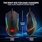 Redragon M616 RGB La souris du jeu 10000 DPI Souris optique filaire avec 6 Boutons programmables & 8 Modes rétroéclairés, supports logiciels DIY Boutons-clés