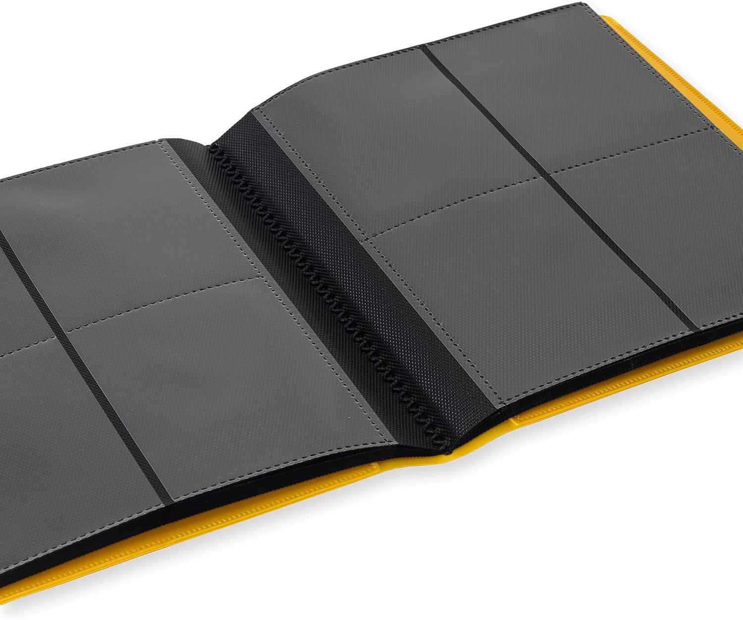 Vault X 4 Pocket Trading Card Strap Binder, 160 Cards, Standard, 20 Side-Loading Pages, TCG (Yellow)