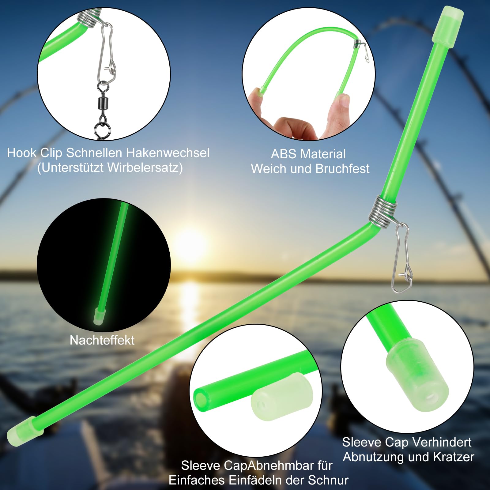 20 Stück Anti Tangle Booms - PVC Feederschutz Gegen Schnurverwicklungen Beim Karpfenangeln