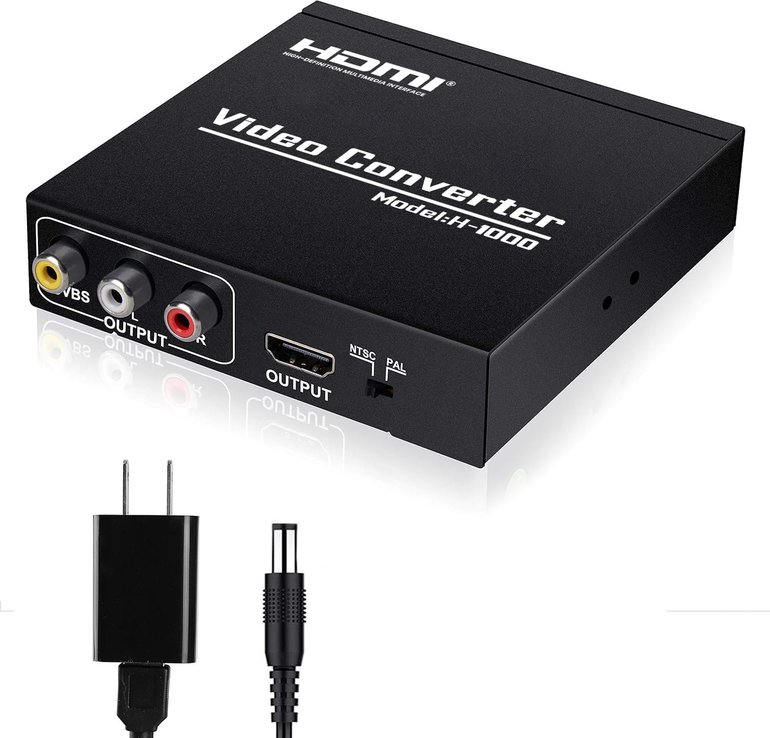 - NEWCARE HDMI to RCA and HDMI Adapter Converter, 3RCA CVBS AV Composite Video Audio Adapter/Splitter, with PowerAdapter Support 1080P, PAL, NTSC, for HD TV, Older TV,Camera, Monitor, etc(Black)