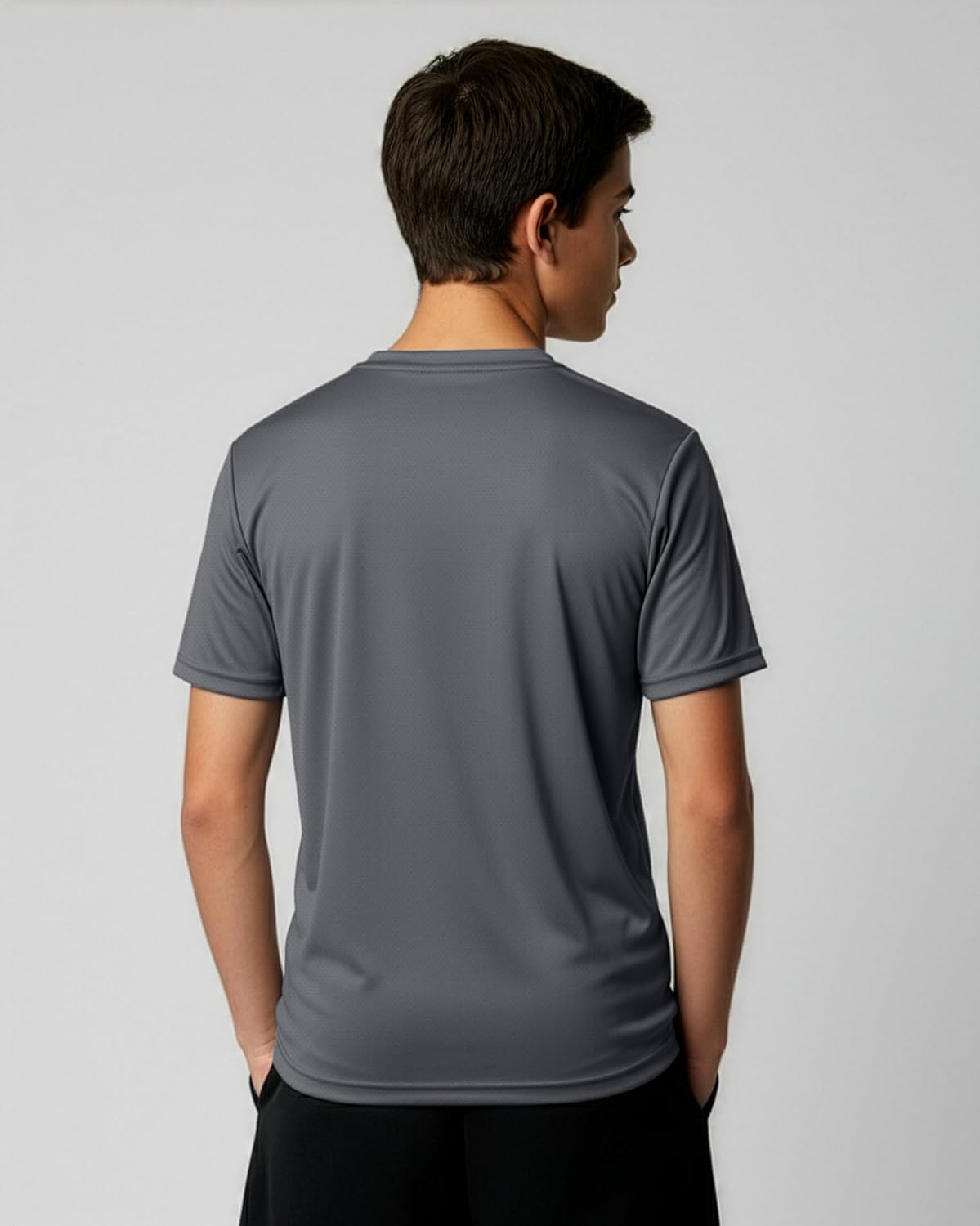 Real Essentials 5 Pack: Boys' Mesh Short Sleeve Athletic T-Shirt - Youth Kids Teens Active Basketball Tops (4-18 Years) - Image 6